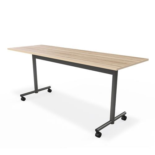 Tavolo da conferenza contemporaneo - FLIP-TOP - burgessfurniture - in acciaio / in laminato ad alta pressione / con supporto in metallo