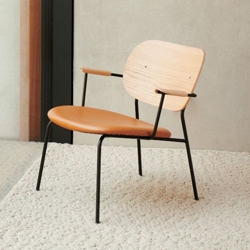 Poltrona contemporanea - CO - AUDO - in tessuto / in pelle / in faggio