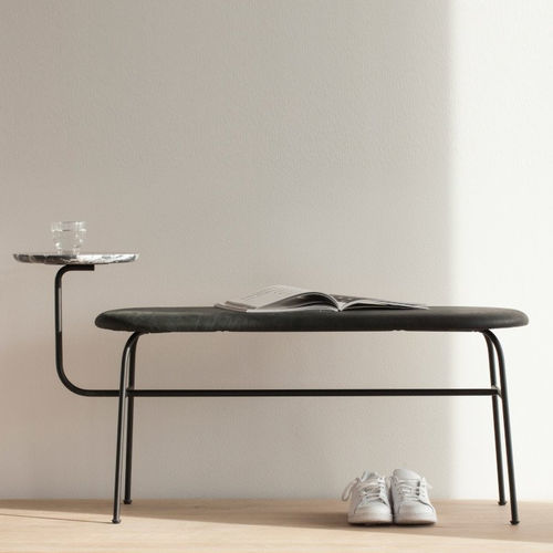 Panca contemporanea - AFTEROOM - AUDO - in pelle / in acciaio con rivestimento a polvere / in marmo