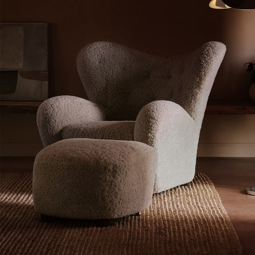 Poltrona contemporanea - THE TIRED MAN - AUDO - in tessuto / in rovere / in legno compensato