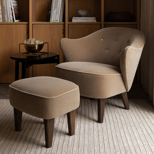 Poltrona contemporanea - INGEBORG - AUDO - in pelle di pecora / in rovere / in legno compensato