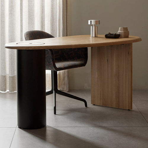 Scrivania da terra - THE ECLIPSE - AUDO - contemporanea / in rovere / ovale