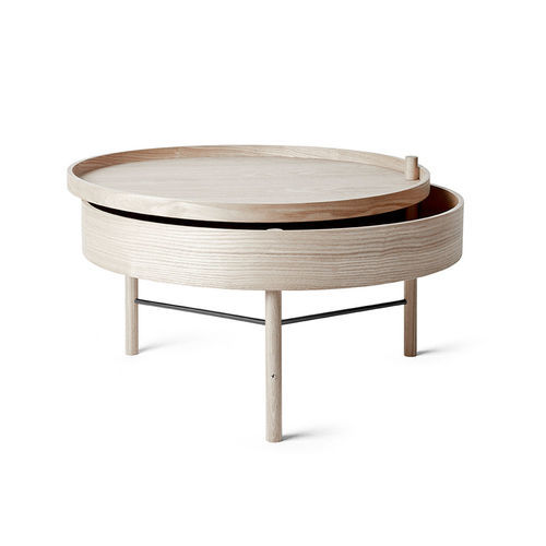 Tavolino basso contemporaneo - TURNING - AUDO - in rovere / in frassino / con supporto in MDF