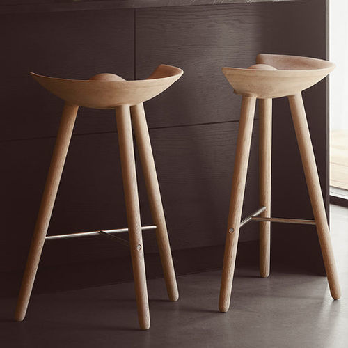 Sgabello da bar contemporaneo - ML  - AUDO - in rovere / in faggio / con supporto in quercia