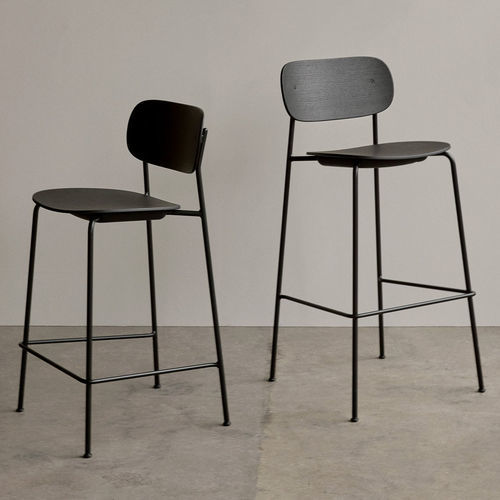 Sedia alta contemporanea - CO - AUDO - da interno / in tessuto / in faggio