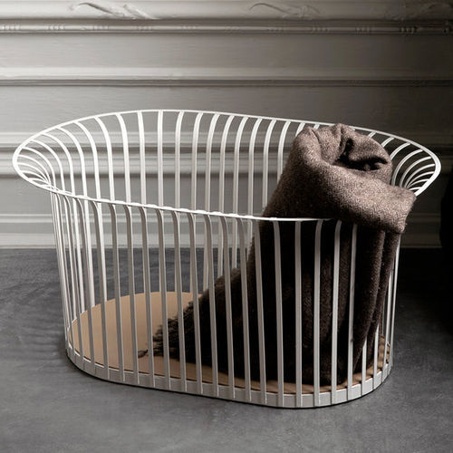 Cestello in pelle - RIBBON - AUDO - in acciaio con rivestimento a polvere / in silicone