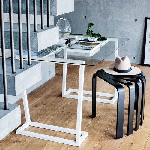 Sgabello design originale - FAN  - Bedesign - in legno compensato / in betulla / nero