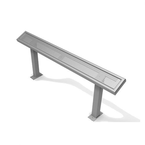 Panca per spazi pubblici contemporanea - ECLIPSE PERF - Brasco International Inc. - in alluminio / in HDPE / seduto-in piedi