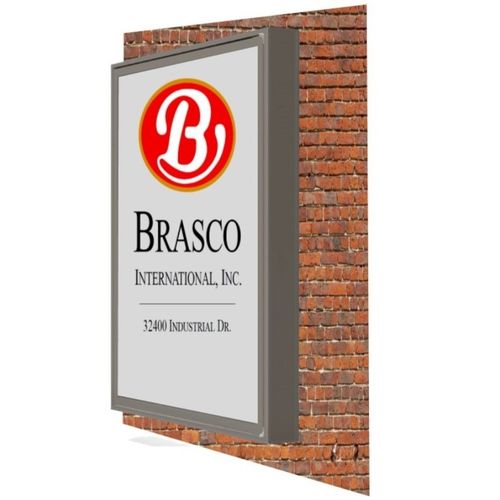 Cartello pubblicitario da parete - MOUNTED - Brasco International Inc. - da esterno / LED / pubblicitario