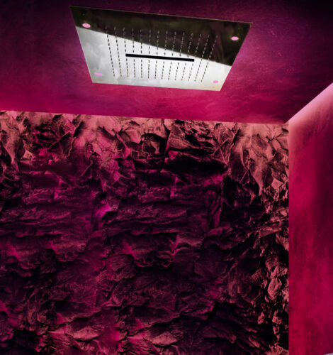 Soffione doccia da incasso a soffitto - MILANO CORTINA - Aquademy - quadrato / a pioggia / a cascata