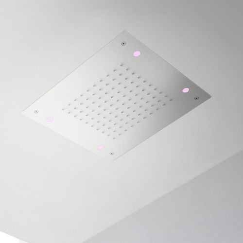 Soffione doccia da incasso a soffitto - MILANO CORTINA SPA 40 - Aquademy - quadrato / a pioggia / con cromoterapia