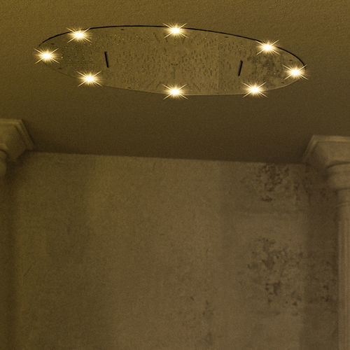 Soffione doccia da incasso a soffitto - ONE SPA - Aquademy - rotondo / a pioggia / a cascata