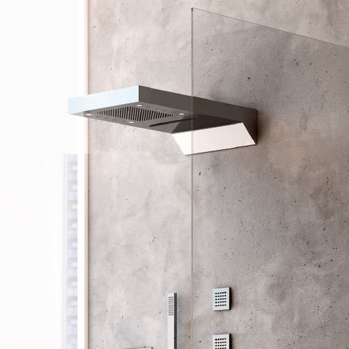 Soffione doccia da parete - EASY SPA - Aquademy - rettangolare / a pioggia / a cascata