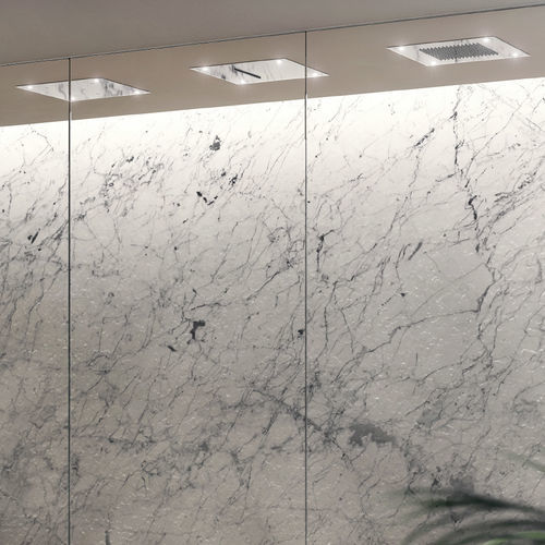 Soffione doccia da incasso a soffitto - PARADISE BASIC - Aquademy - quadrato / a pioggia / a cascata