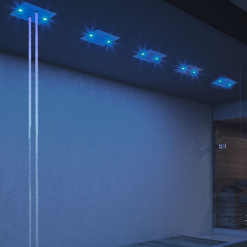 Soffione doccia da incasso a soffitto - PARADISE SPA 30 TOP - Aquademy - quadrato / a pioggia / a cascata