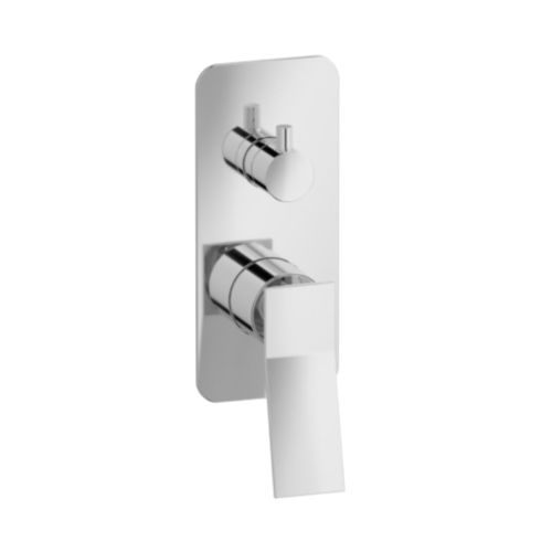 Miscelatore da doccia - QUADRO 3 WAY - Aquademy - da parete / in ottone cromato / da bagno