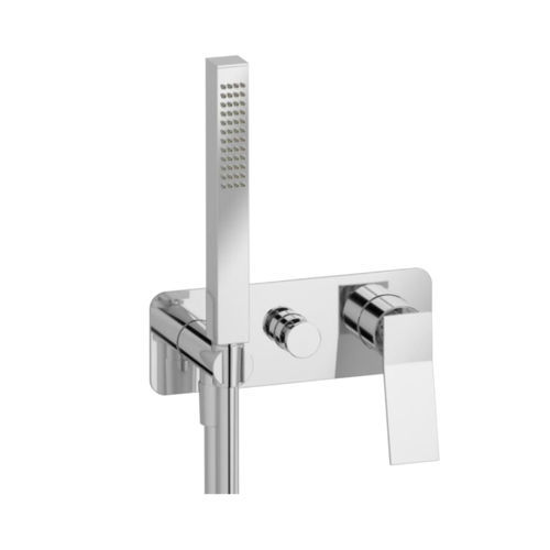 Miscelatore da doccia - QUADRO 2 WAY - Aquademy - da parete / in ottone cromato / da bagno