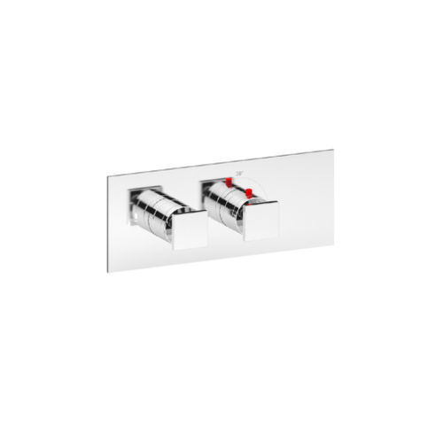 Miscelatore da doccia - SQUARE THERMO O1 - Aquademy - da parete / termostatico / in ottone cromato