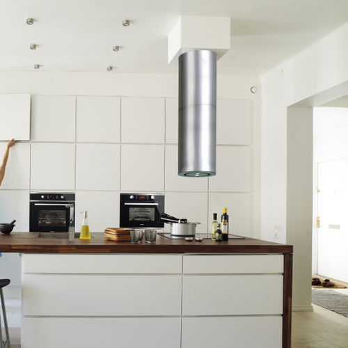 Cappa a isola - SOL - Nodor - con condotto / con illuminazione integrata / design originale