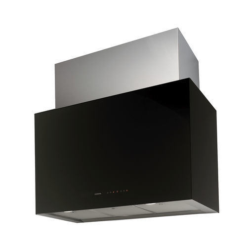 Cappa a muro - CUBE GLASS  - Nodor - con condotto / con illuminazione integrata / silenziosa