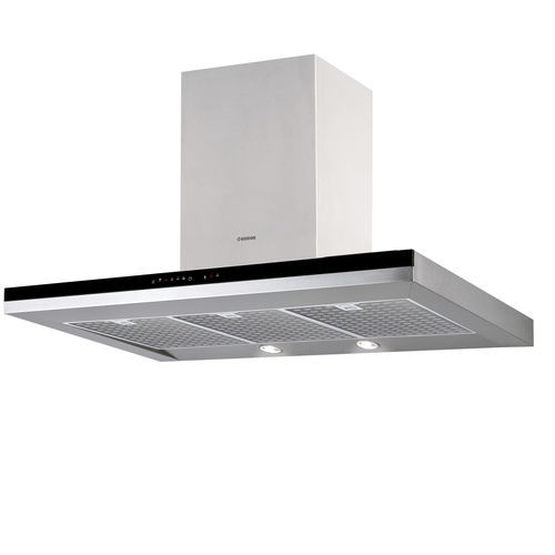 Cappa a muro - MIRAGE 1200 - Nodor - con condotto / con illuminazione integrata / silenziosa
