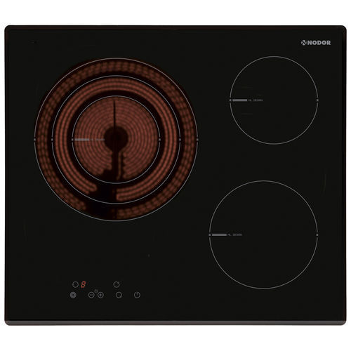 Piano cottura in vetroceramica - V 2160 BK - Nodor - elettrico / 3 fuochi / da incasso