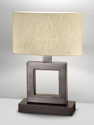 Lampada da tavolo - QUAD - Chelsom - in acciaio / in legno / contemporanea
