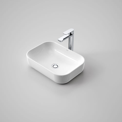 Lavabo da appoggio - 899000W - caroma - in ceramica / rettangolare / 1 foro
