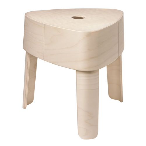 Sgabello contemporaneo - PLEKTRA - iittala - in legno compensato / con supporto in compensato / con 3 piedi