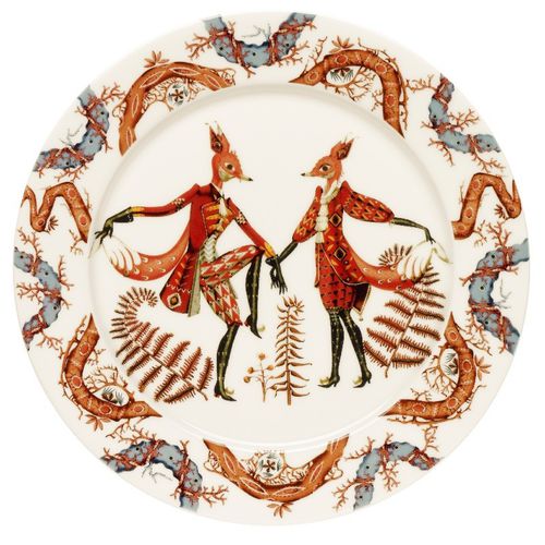 Piatto piatto - TANSSI - iittala - rotondo / in porcellana / contract