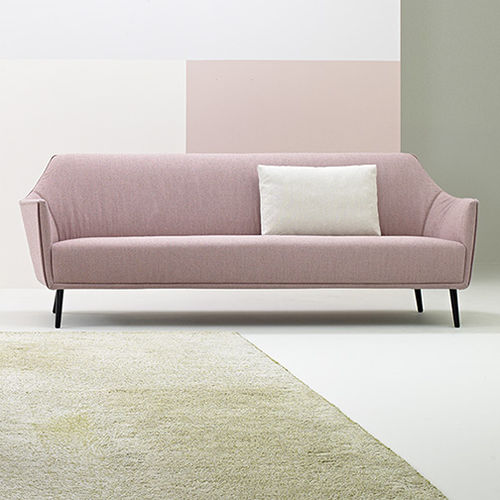 Divano contemporaneo - ELL  - Adea - in tessuto / grigio / rosa