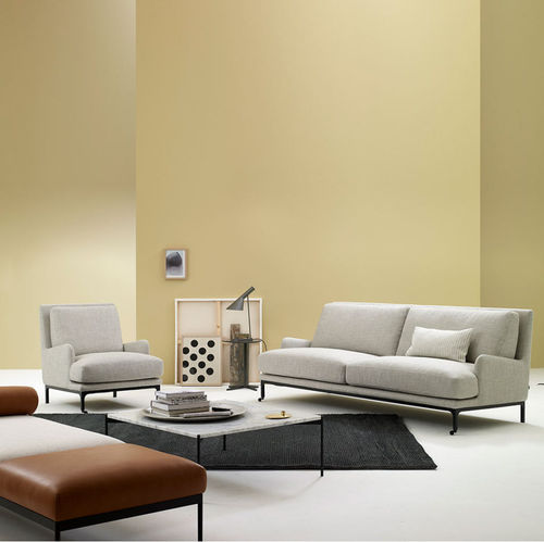 Divano contemporaneo - MR. JONES - Adea - in tessuto / in pelle / con rivestimento rimovibile