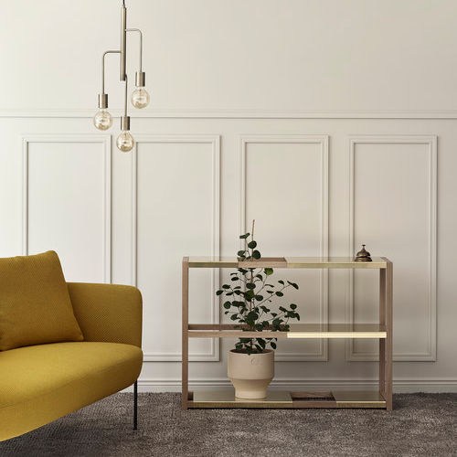 Scaffale basso - THE BOTANIC  - Adea - contemporaneo / in rovere / in ottone