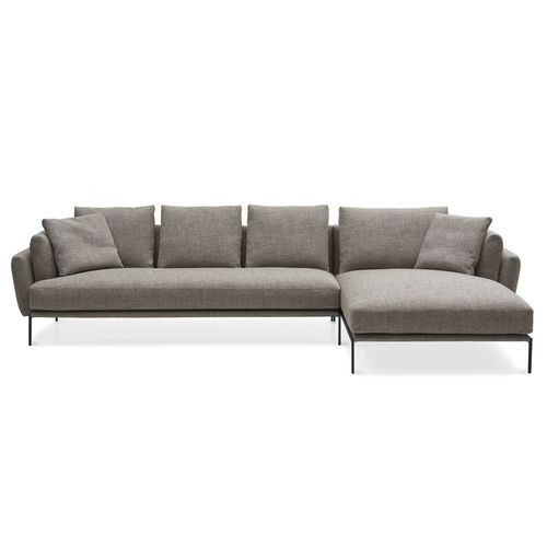 Divano modulare - DOMINO - Adea - contemporaneo / in tessuto / grigio