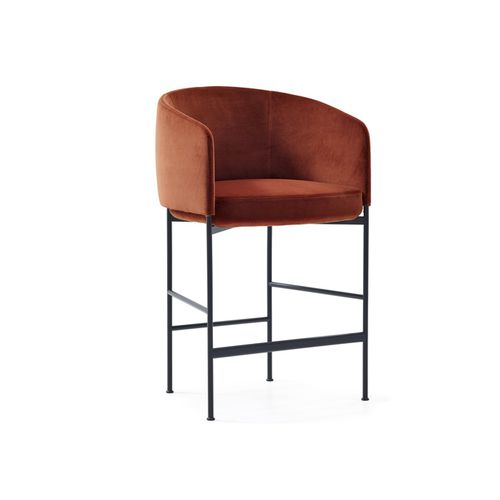 Sedia alta contemporanea - BONNET - Adea - da interno / in tessuto / in pelle