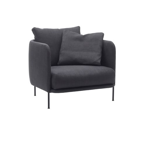 Poltrona contemporanea - BONNET GRAND - Adea - in pelle / in tessuto / in metallo