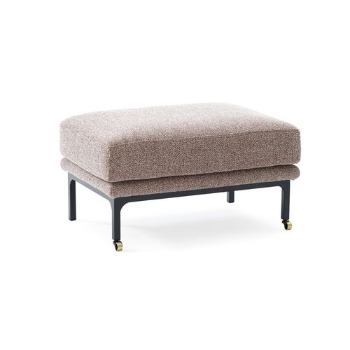 Pouf contemporaneo - MR. JONES  - Adea - in tessuto / in pelle / in metallo