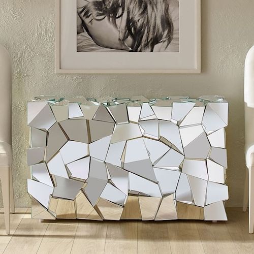 Consolle contemporanea - REFLECTION - Baker Furniture Co. - in vetro / con supporto in vetro / rettangolare