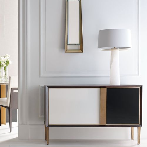 Lampada da tavolo - ORBIT - Baker Furniture Co. - in ottone / in lino / in marmo
