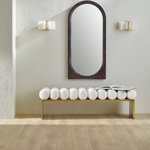 Divanetto imbottito contemporaneo - RUNWAY - Baker Furniture Co. - in tessuto / in bronzo / nero
