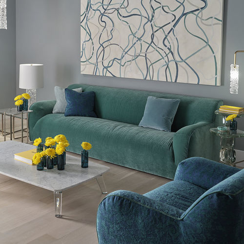 Divano contemporaneo - MEDITERRANEO  - Baker Furniture Co. - in tessuto / imbottito / confidente