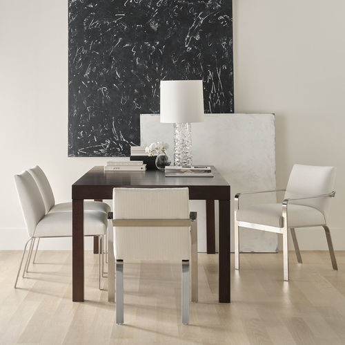 Tavolo da pranzo contemporaneo - HAVEN - Baker Furniture Co. - in rovere / in faggio / in acciaio inossidabile spazzolato