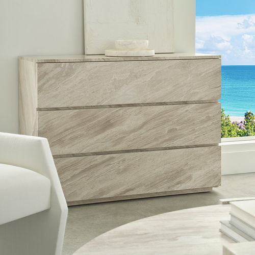 Cassettone contemporaneo - RIO  - Baker Furniture Co. - in marmo / 3 cassetti / contract