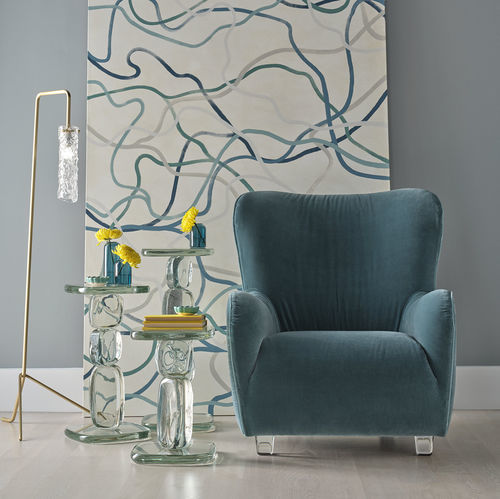 Lampada da terra - VOLARE  - Baker Furniture Co. - in bronzo / in vetro di Murano / contemporanea