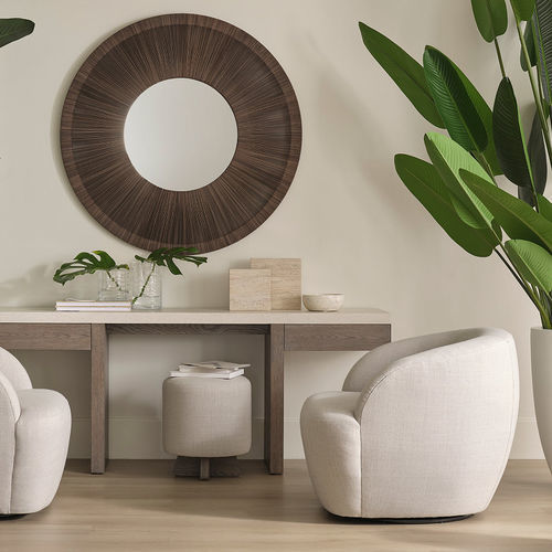 Specchio a muro - TIDAL  - Baker Furniture Co. - contemporaneo / rotondo / curvo