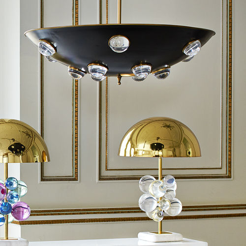Lampada a sospensione - GLOBO DEMILUNE - Jonathan Adler - in acciaio / in ottone / in acrilico