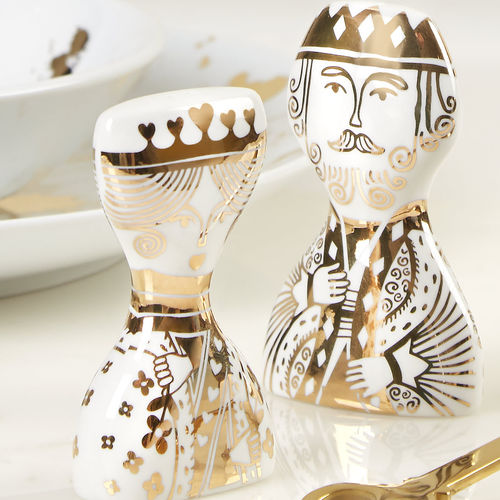 Portasale e portapepe in porcellana - KING & QUEEN - Jonathan Adler - per uso domestico