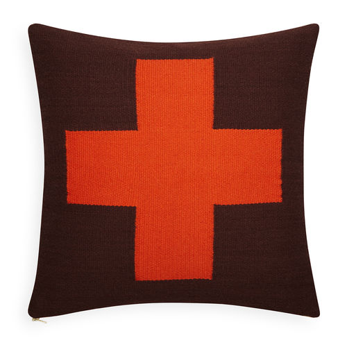 Cuscino per divano - CROSS - Jonathan Adler - quadrato / a motivi / in lana