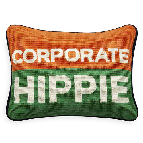 Cuscino rettangolare - CORPORATE HIPPIE - Jonathan Adler - a motivi / in lana