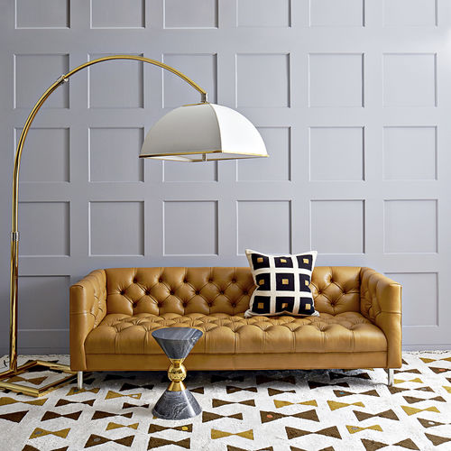 Lampada da terra - ELECTRUM - Jonathan Adler - in nichel / in ottone lucidato / in seta